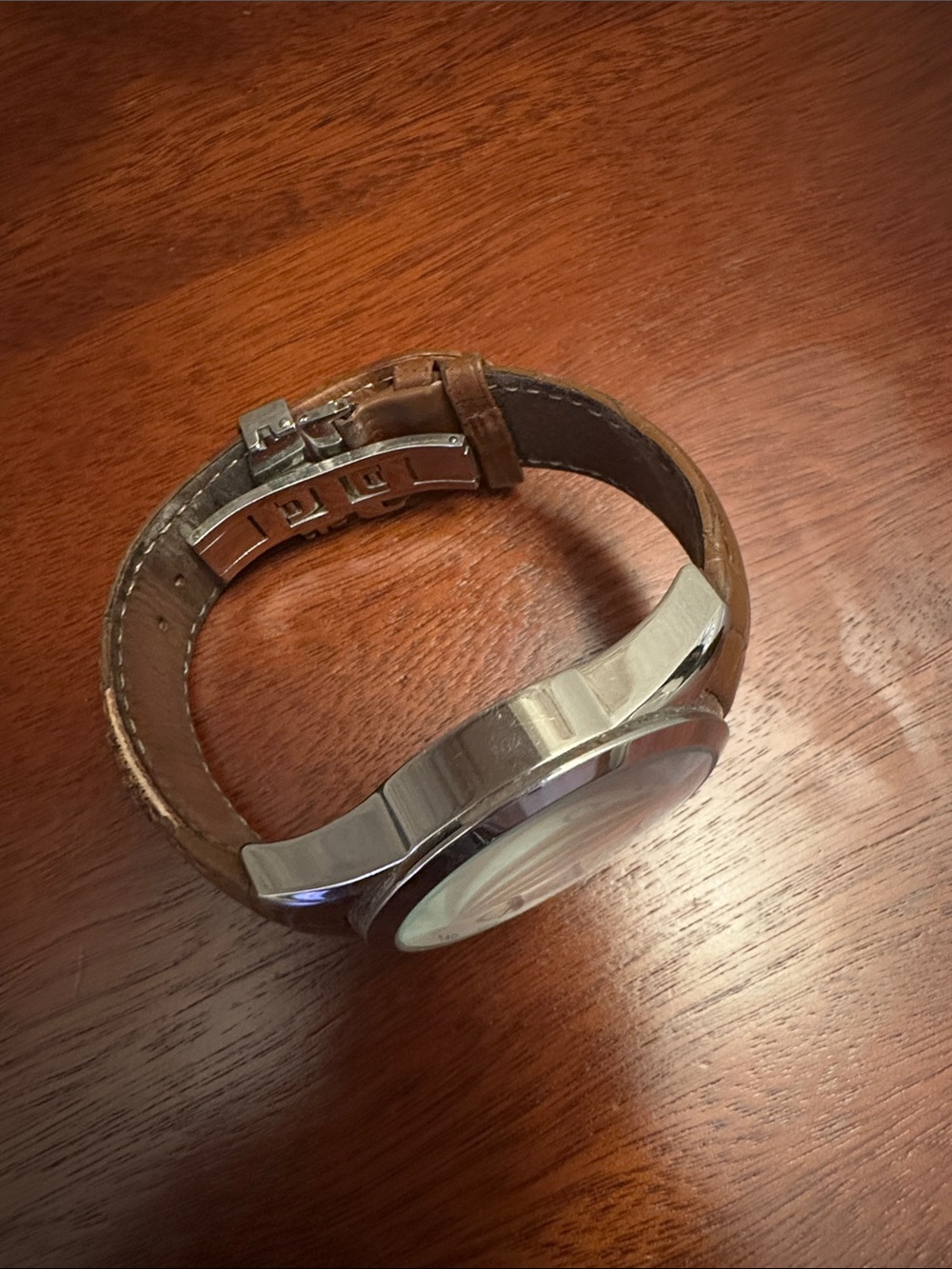Men’s Silver Dial Brown Leather Strap Watch - Picture 3 of 10